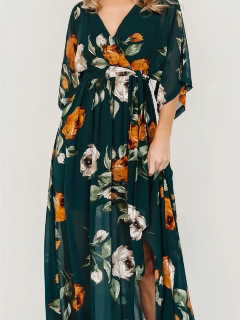 Baltic Born NWT Kia Kimono Maxi Dress Deep Topaz Floral XXXL